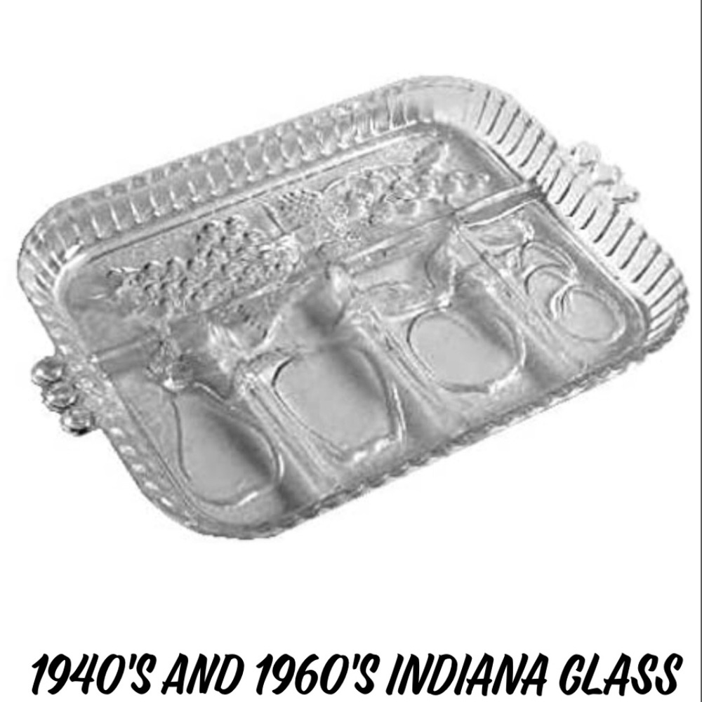 VINTAGE 1940's-1960's INDIANA 5 PART FRUIT SERVER - Picture 1 of 5